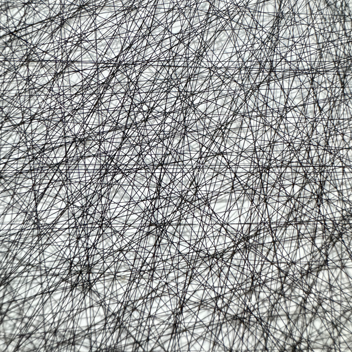 Stop War string art detail, 400 nails in a square arrangement